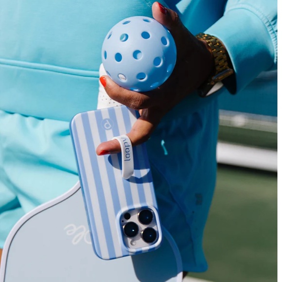 Loopy Case Blue and White Striped Phone Case - Picture 1 of 4